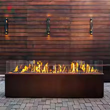 Camping Patio Heater Outdoor Decorative Corten Steel Gas Fire Pits Table