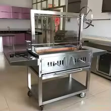 Thickened Large Outdoor BBQ Grill, Villa Courtyard BBQ Stand, American BBQ, Large Gathering Meat Roasting Furnace
