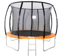 10FT Garden Trampoline with Safety Enclosure Net Combo Bounce Jump Outdoor Fitness Cardio Training Equipment with Basketball1