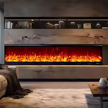 Newest Multi Function Led Display Convenient Glass Panel 2000MM With Bluetooth Audio Contemporary Electric Fireplace