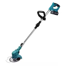 21V Electric Cordless String Trimmer Lightweight Double Front Wheel,High Power Lawn Mower for Weed Wacker&Trimmer&Edger