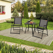 Costway - Set of 2/4/6 Outdoor Folding Chairs with Breathable Seat-Set of 6