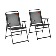 Costway - Set of 2/4/6 Outdoor Folding Chairs with Breathable Seat-Set of 6