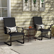 Costway - Set of 2 Patio Chairs with Quick-drying and Breathable Fabric for Backyard-Black
