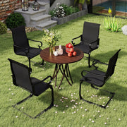 Costway - Set of 2 Patio Chairs with Quick-drying and Breathable Fabric for Backyard-Black