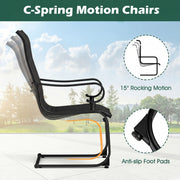 Costway - Set of 2 Patio Chairs with Quick-drying and Breathable Fabric for Backyard-Black