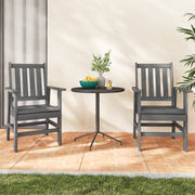 Costway - Set of 4 Patio Dining Chairs with Wide Armrests-Gray