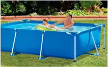 Intex 28272 Large Above Ground Swimming Pool for Adults Outdoor Gardens