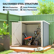 5' x 3' Metal Garden Storage Shed, Tool House with Double Doors for Backyard, Patio, Lawn