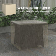 Outsunny - 28" Propane Fire Pit Table 40,000 BTU Square Outdoor Gas Fire Table with Waterproof Cover, Adjustable Foot Pads