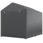 Portable Bicycle Shed with Galvanised Steel Frame and Large Door, Waterproof Outdoor Shed for Garden Tools, Dark Grey