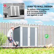 5' x 3' Metal Garden Storage Shed, Tool House with Double Doors for Backyard, Patio, Lawn