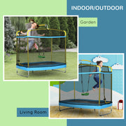 Qaba 6.9FT Kids Trampoline with Safety Net, Gymnastics Bar, Swing, Toddler Trampoline for 3-6 Years Old Outdoor