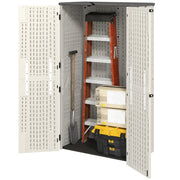 368 Gallon Outdoor Storage Cabinet with Openable Top and Lockable Doors for Lawnmower, Trash Can, Patio Accessories