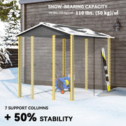 9' x 6' Garden Shed, Outdoor Storage Patio Shed w/ Sloped Roof, Lockable Door for Patio Lawn, Dark Grey