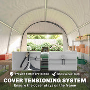 10' x 10' Outdoor Storage Tent, Heavy Duty and Waterproof Portable Shed for Bike, Motorcycle & Garden Tools