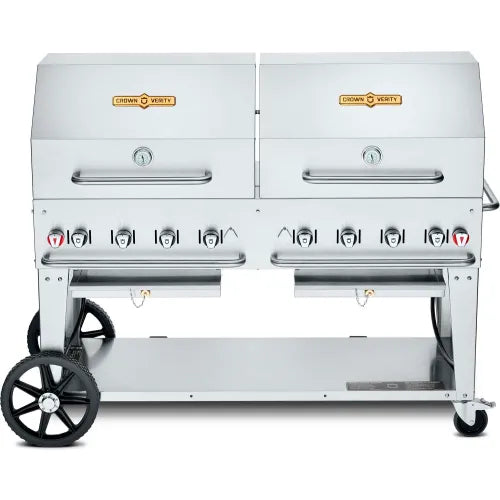 Crown Verity Mobile Outdoor Grill 60 inch Single Roll Dome Package 50-100lb Propane