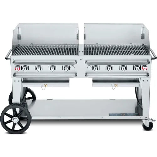 Crown Verity Rental Mobile Grill 60 inch Windguard Package LP Double Inlet