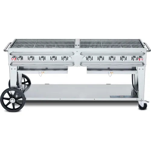 Crown Verity Rental Mobile Grill 72 inch LP Double Inlet