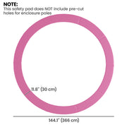 Soozier 12FT Trampoline Spring Cover, Trampoline Pad Replacement, Waterproof and Tear-Resistant, All-Weather Trampoline Accessories, No Holes for Pole, Pink
