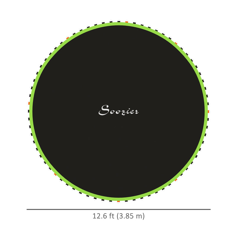 Soozier Trampoline Replacement Mat, Fits 14' Trampoline w/ 80 V-Hooks & 5.5" Springs (Spring & Frame not Included), Green