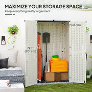 368 Gallon Outdoor Storage Cabinet with Openable Top and Lockable Doors for Lawnmower, Trash Can, Patio Accessories