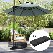 2PCS Patio Umbrella Base Weight Bag, Umbrella Stand Weights with Handles, 33 lbs with Sand Filling, Patio Umbrella Weights for Offset/Cantilever Umbrella Stand Base, Black