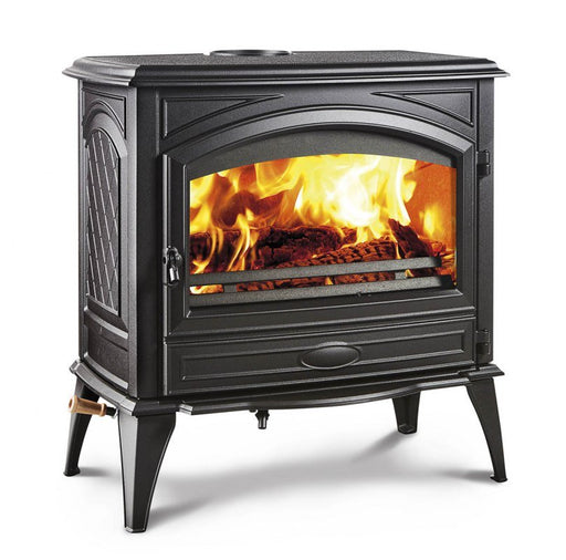 Sierra Flame Lynwood W76 Wood Burning Stove, Cast Iron, Black Colour Finish