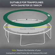 Soozier ⌀8ft Trampoline Pad ⌀96" Spring Safety Replacement Gym Bounce Jump Cover EPE Foam Green