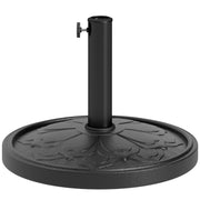 Outsunny - 26 lbs Resin Round Patio Umbrella Base, Umbrella Stand Base, Outdoor Umbrella Stand for Outdoor, Lawn, Poolside