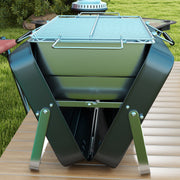 Outsunny - Metal Suitable-Style Portable BBQ Grill - Black