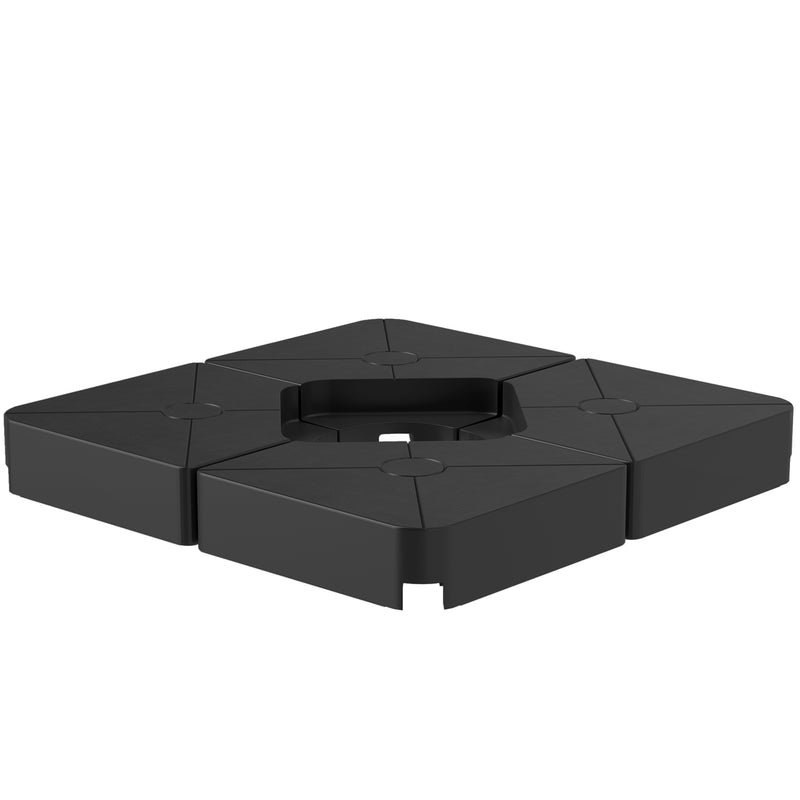 Outsunny - Umbrella Weights for Cantilever Parasols, Set of 4 Heavy Duty Parasol Base Weights, Black — 84D-368V00BK