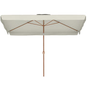 Outsunny - Patio Umbrella 118.1" x 78.7" Outdoor Parasol UV50+ Protection in White