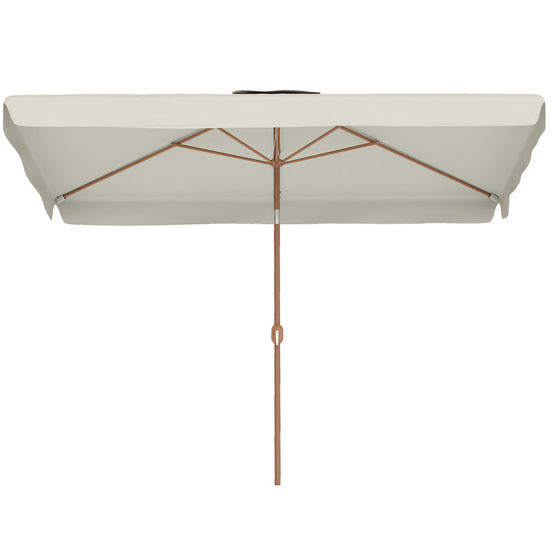 Outsunny - Patio Umbrella 118.1" x 78.7" Outdoor Parasol UV50+ Protection in White