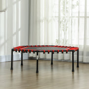 Soozier 45" Rebounder Trampoline for Adult, Quiet Bungee Rebounder with LED Lights Remote Control, Red