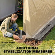 7' x 12' Outdoor Storage Shed Portable Garage with Roll-up Door for Motorcycle, Bike, Garden Tools, Beige