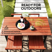 Outsunny - 5 Piece Patio Bar Set with 47" Bar Height Table and 4 Bar Stools, for Backyard, Balcony, Porch, Pool, Lawn, Brown