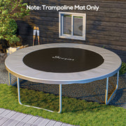 Soozier Trampoline Mat Replacement with Spring Pull Tool and 72 V-Hooks, Fits 12ft Trampoline, Using 5.5" Springs, Green