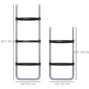 Soozier Trampoline Ladder Steel, 2/3 Steps Outdoor Trampoline Accessories, 38 Inch Length