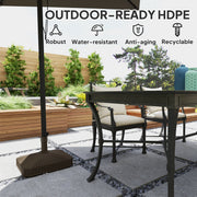 Patio Umbrella Base Umbrella Stand, Heavy Duty Outdoor Umbrella Stand Base 17.7" L x 17.7" W x 11.8" H Brown