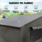 8' x 6' Portable Shed, Waterproof Bike Tent with Roll-up Zipper Door, Vent and Galvanised Metal Frame, Dark Grey