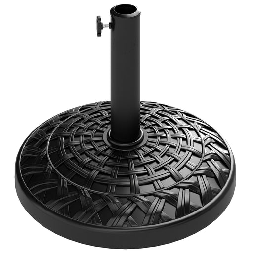 Outsunny - Patio Umbrella Base, 26 lbs Concrete Heavy Duty Umbrella Stand, Round Patio Umbrella Holder, Φ18.7" x 12.6" H Black