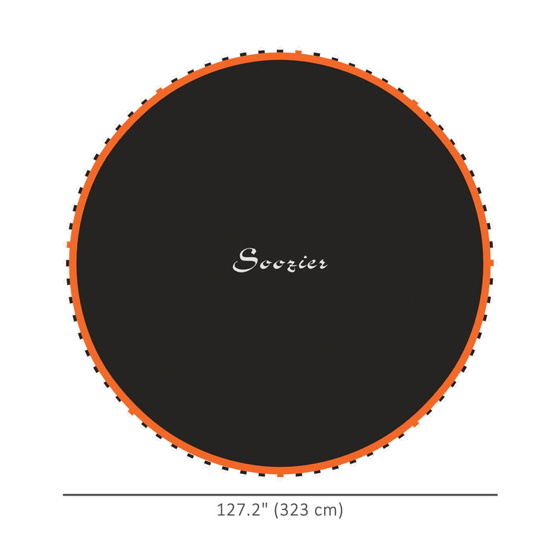 Soozier Trampoline Mat Replacement with Spring Pull Tool and 72 V-Hooks, Fits 12ft Trampoline, Using 5.5" Springs, Orange
