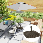 Patio Umbrella Base Umbrella Stand, Heavy Duty Outdoor Umbrella Stand Base 17.7" L x 17.7" W x 11.8" H Brown