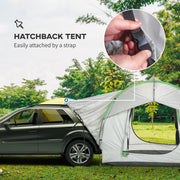 Outsunny - 2000mm Waterproof SUV Tent, Car Tent with 3 Doors and Mesh Window, for 5-6 Person Camping Travel, Grey and Green