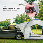 Outsunny - 2000mm Waterproof SUV Tent, Car Tent with 3 Doors and Mesh Window, for 5-6 Person Camping Travel, Grey and Blue