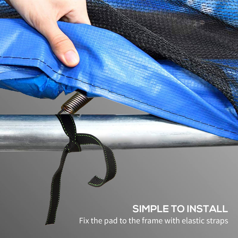 Soozier 12FT Trampoline Spring Cover, Trampoline Pad Replacement, Waterproof and Tear-Resistant, All-Weather Trampoline Accessories, No Holes for Pole, Multi-Colored