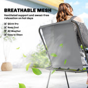 Outsunny - 8 Piece Patio Table and Chairs Set with Folding Chairs, Tempered Glass Tabletop and Umbrella for Garden, Grey