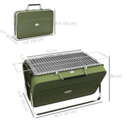 Outsunny - Metal Suitable-Style Portable BBQ Grill - Black