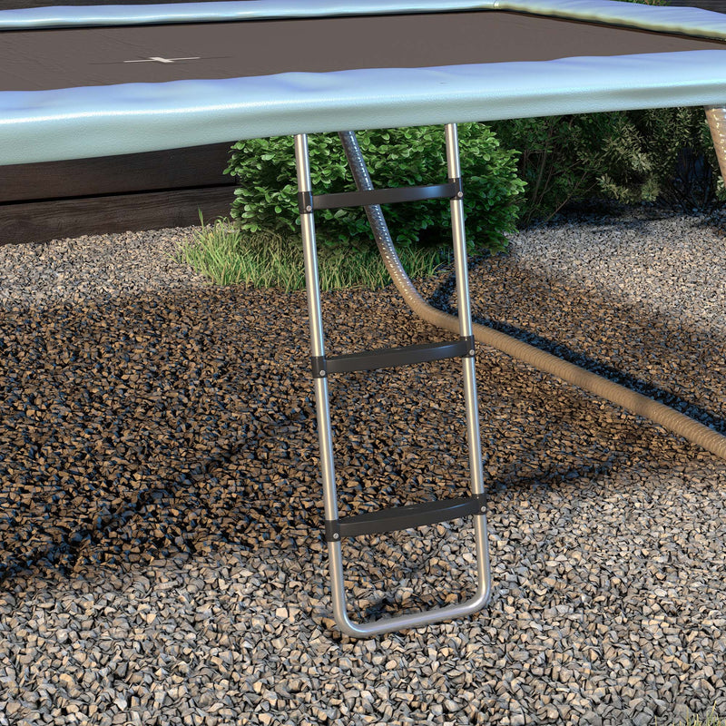Soozier Trampoline Ladder Steel, 2/3 Steps Outdoor Trampoline Accessories, 38 Inch Length